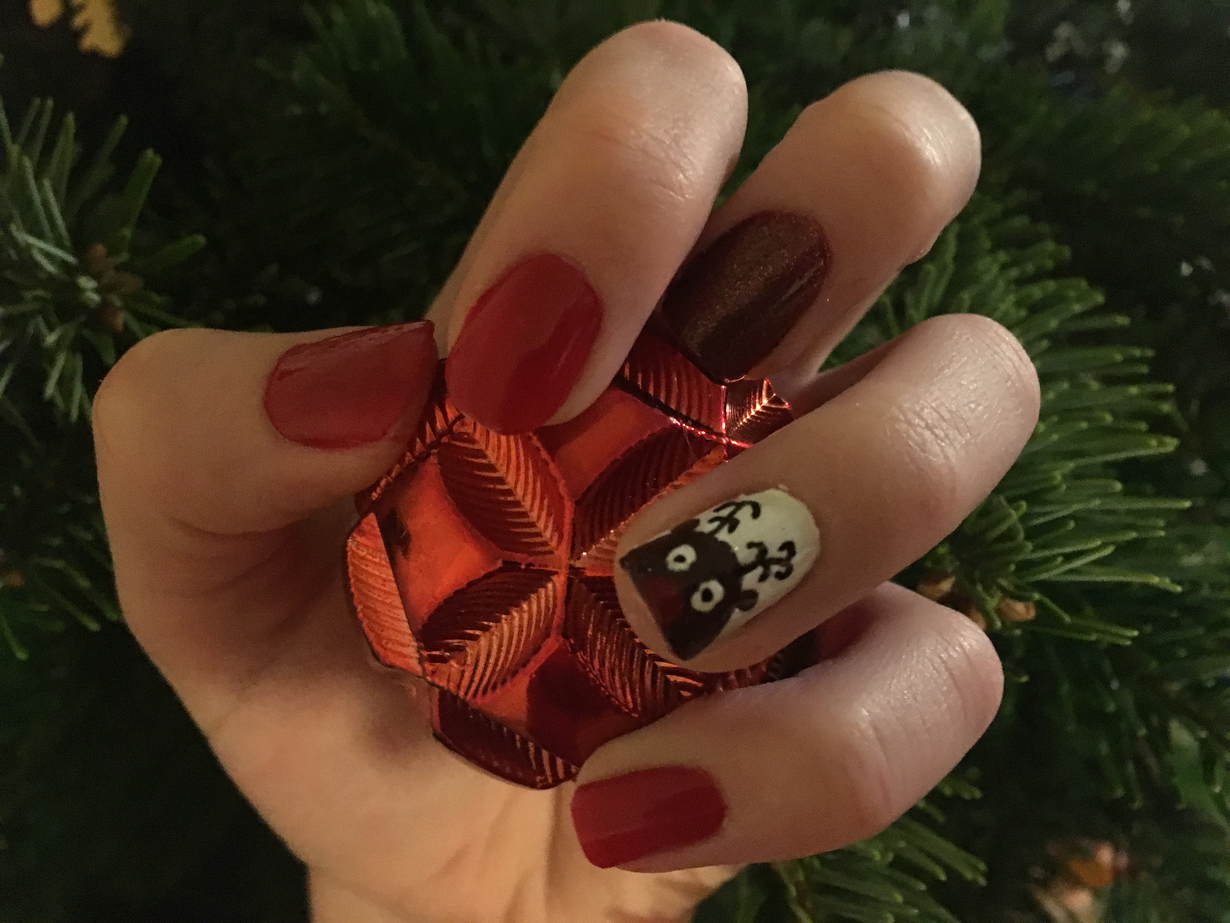 A feature nail is always fun - especially when it's a reindeer